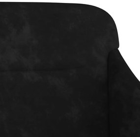 fekete bársonypad 110 x 76 x 80 cm