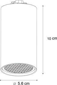 Modern sötét bronz spotlámpa 1 fázisú sínrendszerhez GU10 50mm - Iconic Ruby Honey