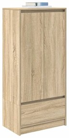sonoma-tölgy szerelt fa szekrény fiókkal 55,5x34x119,5 cm