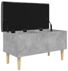 betonszürke szerelt fa tárolópad 82x42x46 cm