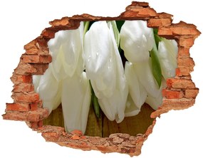 3d fali matrica lyuk a falban Fehér tulipán nd-c-104686883