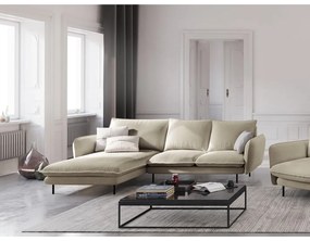 Vienna bézs sarokkanapé, bal oldali - Cosmopolitan Design