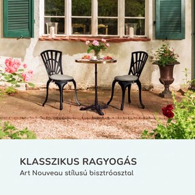 Blumfeldt Patras Lux, bisztró asztal háromlábú talapzattal, márvány asztal, Ø: 57,5 cm, magasság: 72 cm