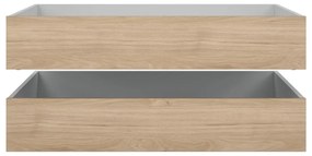 Natúr színű ágy alatti fiók szett 2 db-os 90x190-140x190 cm Naia – Tvilum