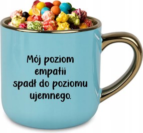 Bögre Elegant XXL Kék 400ml Kerámia Vicces Ajándék Empátia Szint