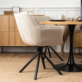 Forgó Étkezőszék Bézs Színben. PEONY