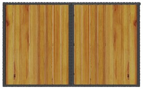 fekete polyrattan falapos kerti asztal 110 x 68 x 70 cm