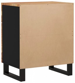 vidaXL tömör akácfa és szerelt fa éjjeliszekrény 50 x 33 x 60 cm
