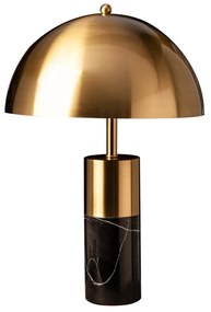 BURLESQUE arany és fekete fém asztali lámpa