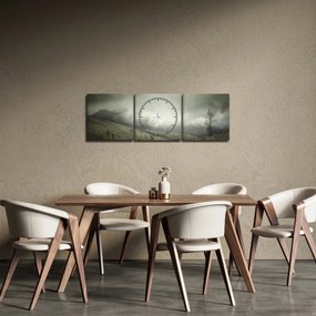 A vihar előtti táj képe (órával) (90x30 cm)