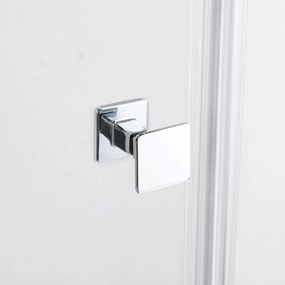 Stuxi Verona Fix 200 cm (90+110) széles csukló zuhanyajtó fix fallal, 6 mm vízlepergető üveggel, króm profillal, 195 cm magas