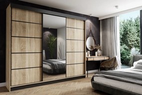 Amo 250 Tolóajtós Szekrény 250cm, Sonoma Tölgy