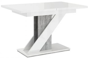 Maasix WGS magasfényű bővíthető 6-8 személyes étkezőasztal Fehér