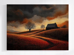 Poszter TĂĄjkĂ©p KilĂĄtĂĄs Falu MezĆ FelhĆk Vihar 100x75