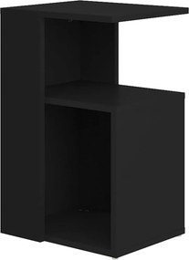 vidaXL fekete szerelt fa kisasztal 36 x 30 x 56 cm