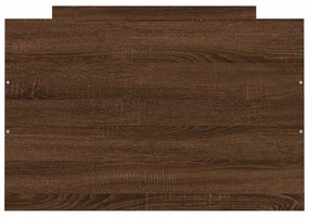 barna tölgyszínű ágykeret fej- és lábtámlával 75 x 200 cm