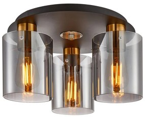ITALUX 5902854538737 SARDO Vintage Mennyezeti Lámpák Sárgaréz, Szürke E27 IP20