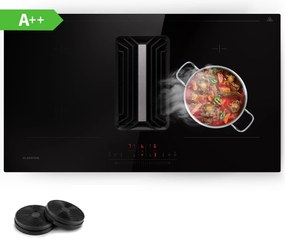 Klarstein AirJet 90, Down Air System, indukciós tűzhely + DownAir-páraelszívó, 754 m³/ó, A