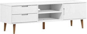 vidaXL MOLDE fehér tömör fenyőfa TV-szekrény 158 x 40 x 49 cm