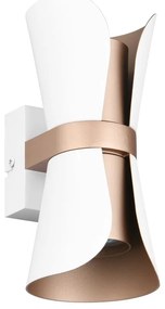 Fehér-bronzszínű fali lámpa Coat – Trio
