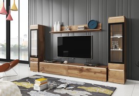 VERA II nappali fal, magasfényű fehér/wotan