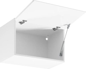 Felsőszekrény, fehér/fehér extra magasfényű, AURORA G60KN