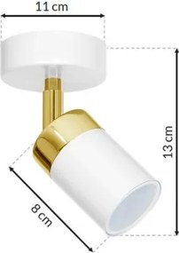 JOKER spotlámpa 1xGU10/25W/230V fehér/arany