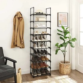 ALVORO cipős szekrény, fekete