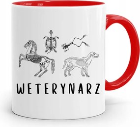 Piros Állatorvos Bögre Állatorvos Ajándék fényképes nyomtatással