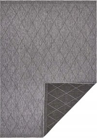 Szürke kétoldalas szőnyeg, lapos 160x230cm