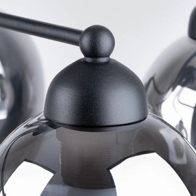 Fekete mennyezeti lámpa üveg búrával 59x59 cm Garten – Sollux