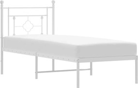 vidaXL fehér fém ágykeret matrac nélkül fejtámlával 180 x 200 cm