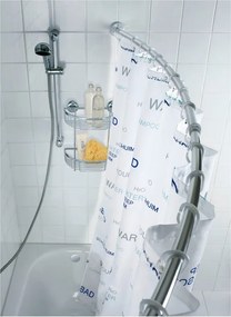 Ezüstszínű teleszkópos hajlított zuhanyfüggöny tartó - Wenko