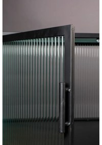 Fekete fém tálalószekrény 150x90 cm Boli – Dutchbone