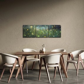 Kép - varázslatos éjszaka (órával) (90x30 cm)