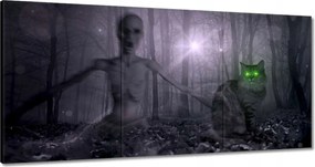 Vászonkép 180x90 Macska Alien Lime Macskák