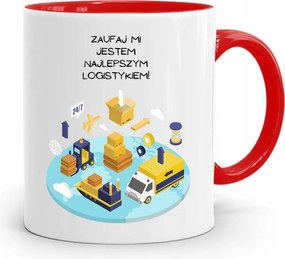 Logisztikai Bögre Piros Születésnapi Ajándék fényképes nyomtatással