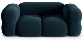 Sötétkék bársony kanapé 180 cm Loretto – Cosmopolitan Design