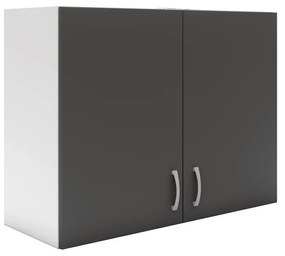 Benita 2 ajtós Felső konyhaszekrény Antracit-Fehér 80x30x60 cm