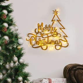 XMASGOLD fém karácsonyi fényfüzér, 62×60 cm