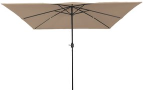 Négyzet Alakú Kerti Napernyő 295x245 cm Taupe