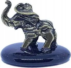 Fém Figura Szerencse Elefánt Színes Kővel