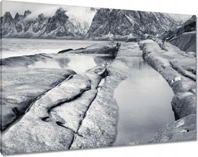 Festmények 100x70 Senja sziget Norvégiában