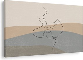 Kép - Line art csók (90x60 cm)