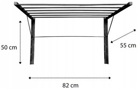 Erga Laponia, falra szerelhető ruhaszárító 82x55x50 cm, fekete, ERG-SEP-1077SUSZLAPBL