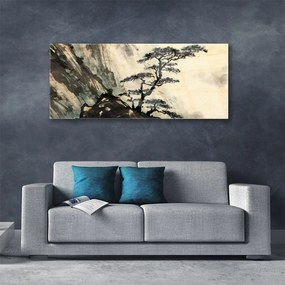 Fali üvegkép Festett fa Art 120x60cm