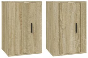 2 db sonoma tölgy fali TV-szekrény 40x34,5x60 cm