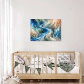 Üveg kép - Absztrakt áramlat (70x50 cm)