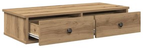 Falipolc fiókokkal artisian tölgy 80x31x17 cm műszaki fa