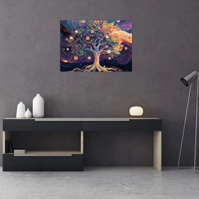 Kép – Lila fa tele energiával (70x50 cm)